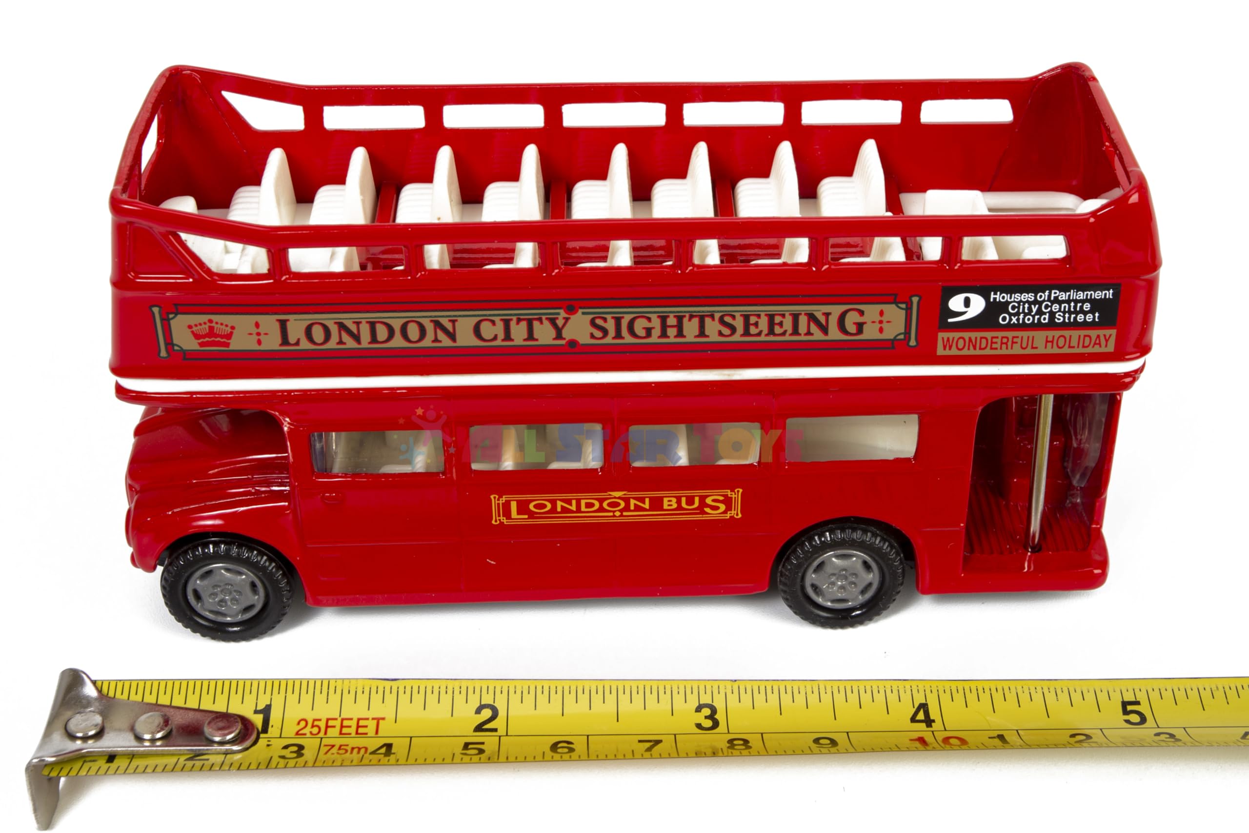 アンティーク LONDON BUS TOY Amazon.com: London Double Decker Bus Open Top, Red - Motormax